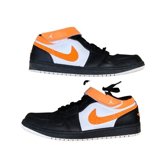 Rare 2012 Nike Air Jordan 1 Low Black Bright Citrus Size 11 - Picture 7 of 16